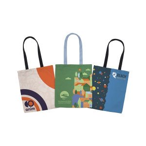 Full Color Recycled Canvas Tote - Flat