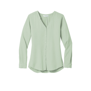 Port Authority Women's Long Sleeve Button-Front Blouse.