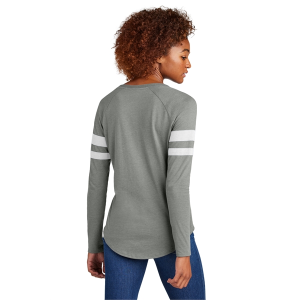 Sport-Tek Ladies Halftime Stripe Long Sleeve V-Neck Tee